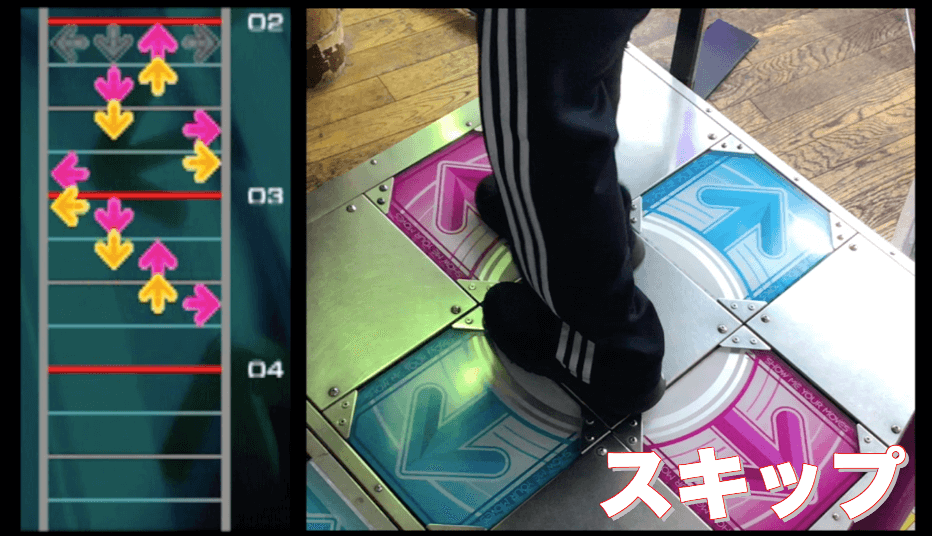 Ddr スキップ 踏み方のコツと練習曲 Ddrwith